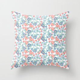pastels on white evening primrose flower meaning youth and renewal Throw Pillow