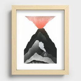 Man & Nature - The Vulcano Recessed Framed Print