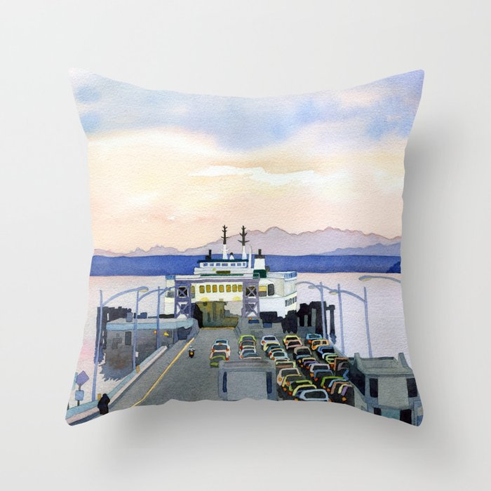 Ferry Line Throw Pillow