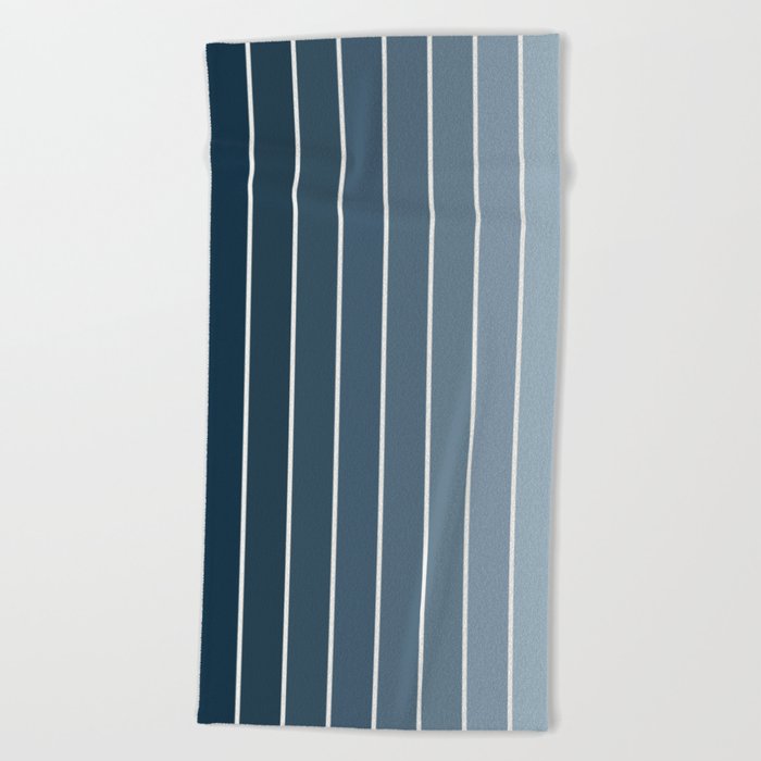 Gradient Arch II Natural Blue Mid Century Modern Rainbow Beach Towel