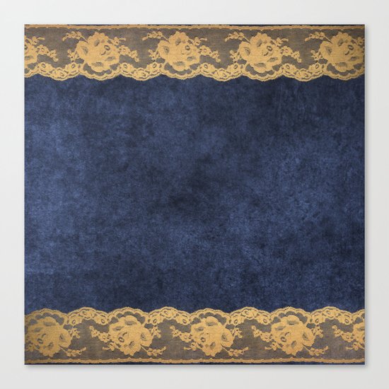 Blue Lace Velvet 02 Canvas Print
