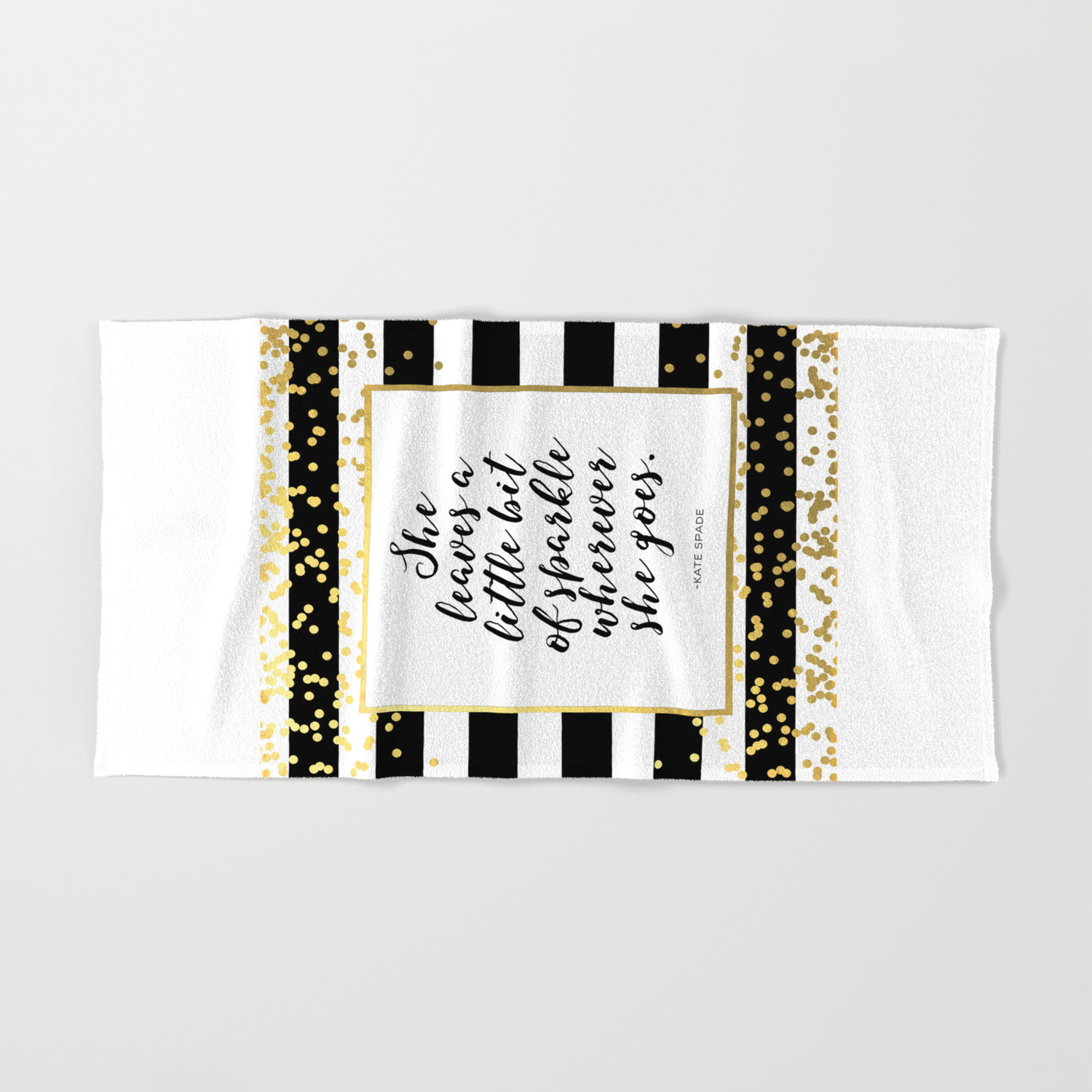 PRINTABLE Art,Kate Spade Quote,Kate Spade Decor,Girls Room Decor,Girls  Bedroom Decor,Wall Art,Sparkl Hand & Bath Towel by MichelTypography |  Society6