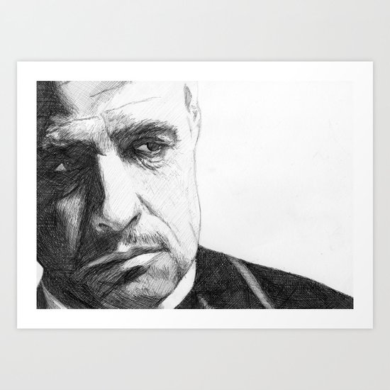Don Vito Corleone Art Print