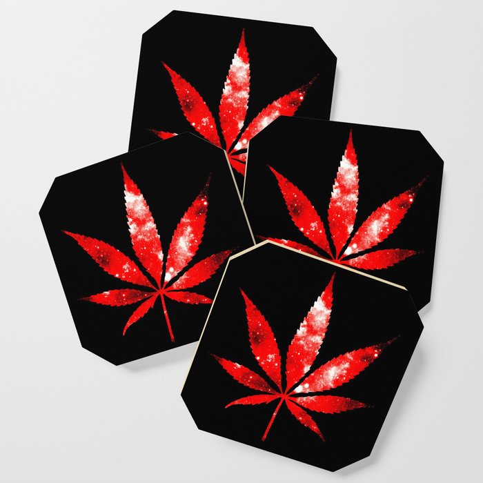 Weed : High Times red Galaxy Coaster