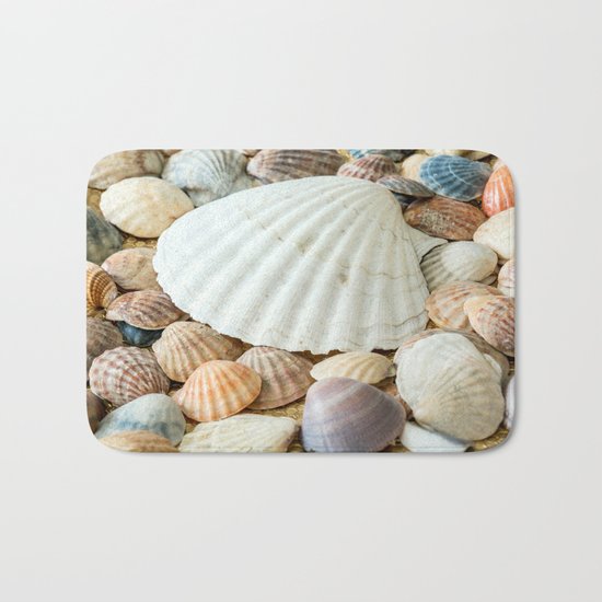 Sea Shells - Ocean, Sea, Nature Bath Mat