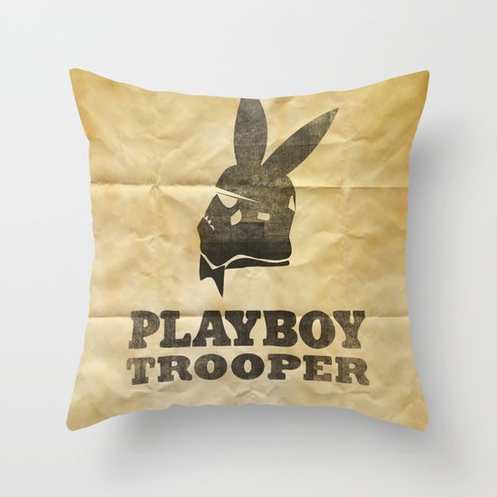 playboy trooper Throw Pillow