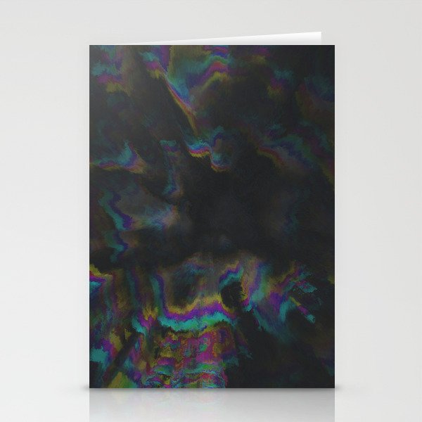 Digital glitch and distortion effect Stationery Cards