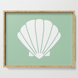 Seashell (sage green/white) Serving Tray