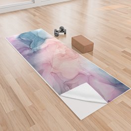 Dark and Pastel Ethereal- Original Fluid Art Painting Yoga Towel