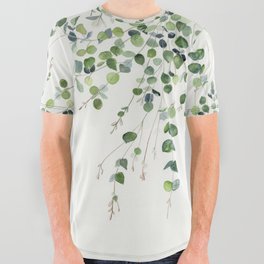 Eucalyptus Watercolor All Over Graphic Tee