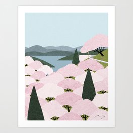 Cherry Blossoms in Full Bloom (2018) Art Print