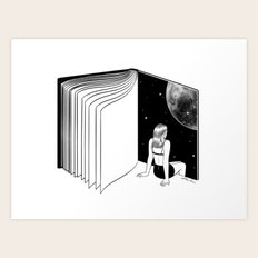 Reading is Dreaming with Your Eyes Open Art Print