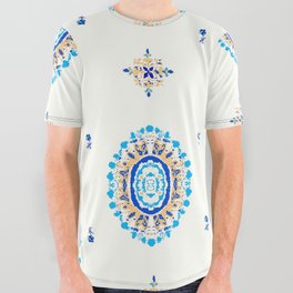 TealStar Burst Print All Over Graphic Tee