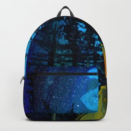 Night camp in forest under galaxy stars Backpack | Nightcamp, Art, Stars, Handmade, Acrylic, Starry, Forest, Scenery, Galaxy, Painting 