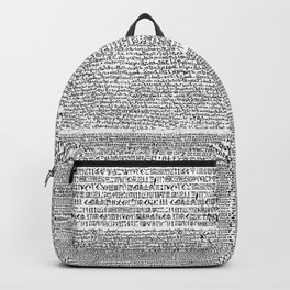 The Rosetta Stone Backpack | Curtain, Demotic, Duvet, Quilt, Linguistics, Historical, Egyptian, History, Archaeology, Rosetta 