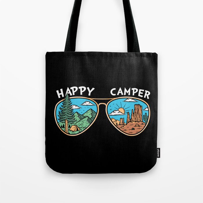 Happy Camper Landscape Sunglasses Tote Bag