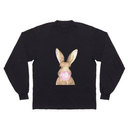 Bunny bubble gum bubblegum funny Painting Wall Poster Watercolor Long Sleeve T-shirt