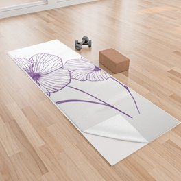 Flowers in Purple Yoga Towel