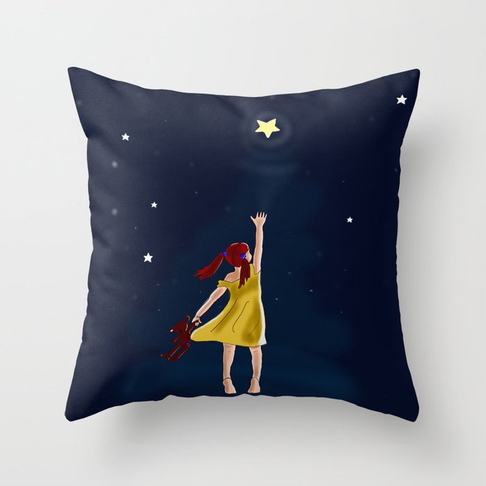 Reaching for the stars Throw Pillow