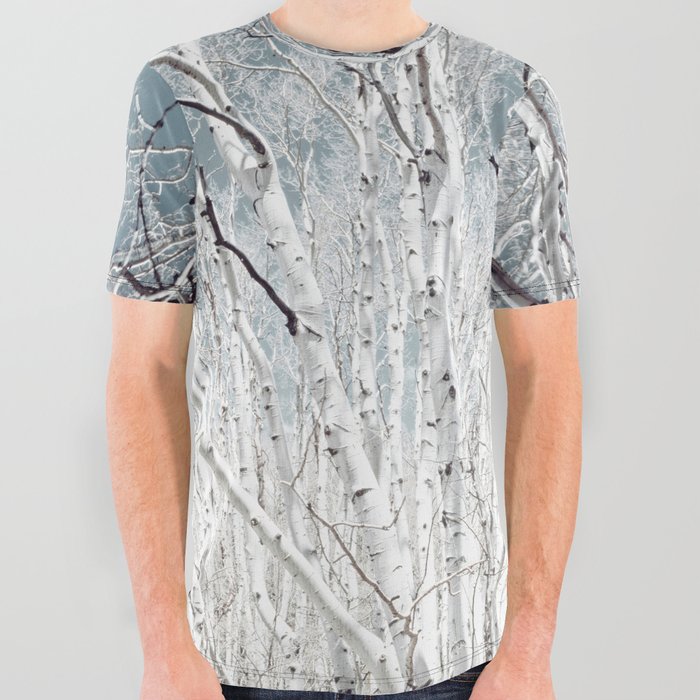Birch Trees in Utah Highland All Over Graphic Tee
