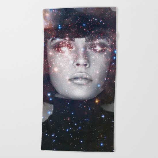 Shes a witch girl Beach Towel