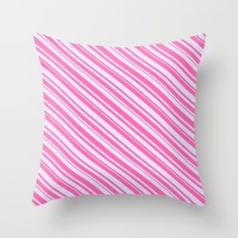 [ Thumbnail: Lavender and Hot Pink Colored Lines Pattern Throw Pillow ]