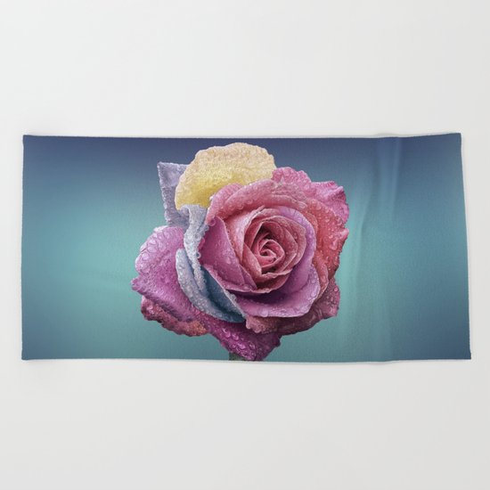 rose flower beauty 4 Beach Towel