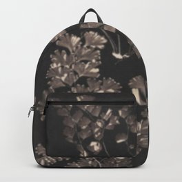 Black Maidenhair Backpack | Photo, Botanical, Victorian, Fern, Plants, Print, Dark, Art, Nature, Gift 