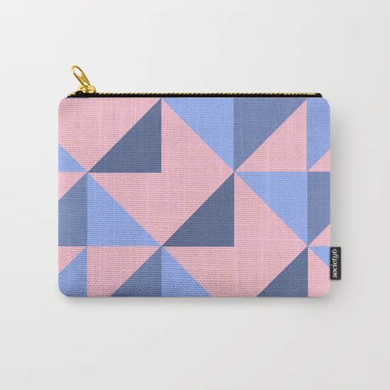WOVEN PASTEL GEOMETRIC PATTERN Carry-All Pouch