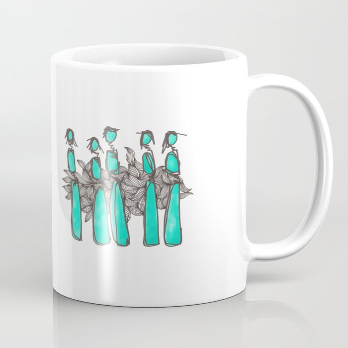 Teal People Coffee Mug