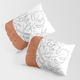 Terracotta crescent and plants Pillow Sham