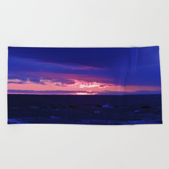 Purple Twilight Beach Towel