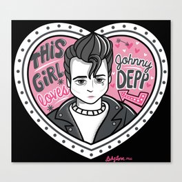This Girl Loves Johnny Depp Canvas Print