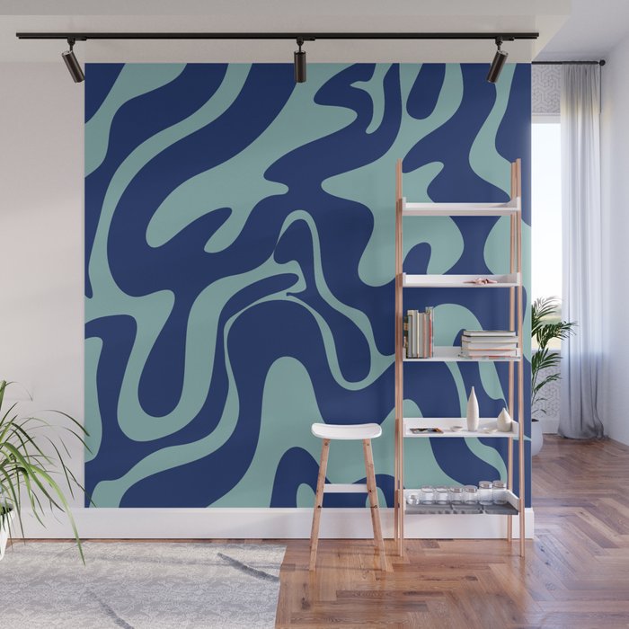 34 Abstract Liquid Swirly Shapes 220725 Valourine Digital Design  Wall Mural