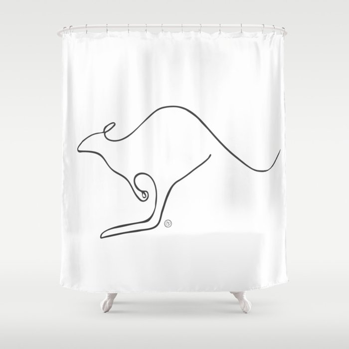 Drawing Wildlife Animal Shower Curtain, Wild Animal Shower Curtain