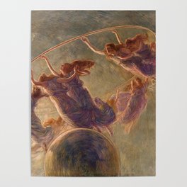 La danza delle Ore - Gaetano Previati Poster