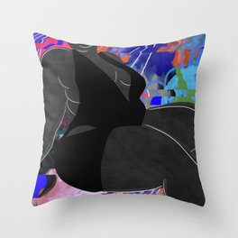 Plus Size Beach Beauty Abstract Throw Pillow