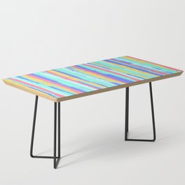 Abstract psychedelic pattern in  Y2K bug style  Coffee Table