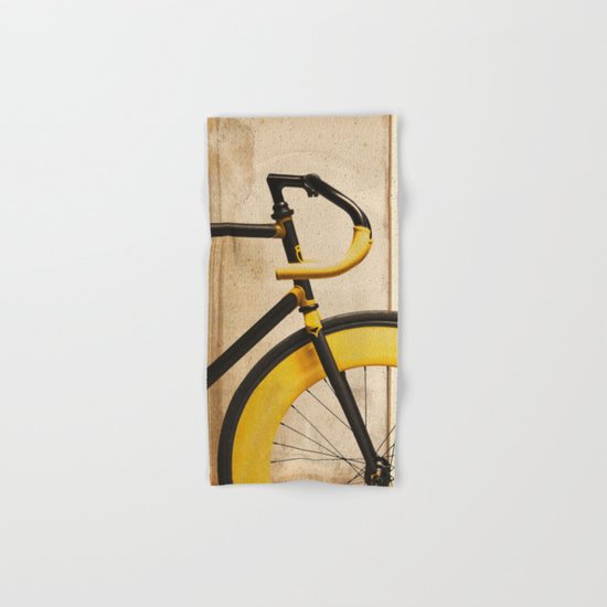 Bike With Yellow Details Hand & Bath Towel