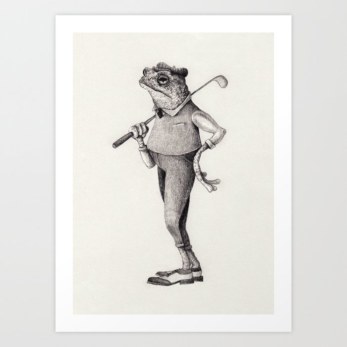 Frog Swing Art Print