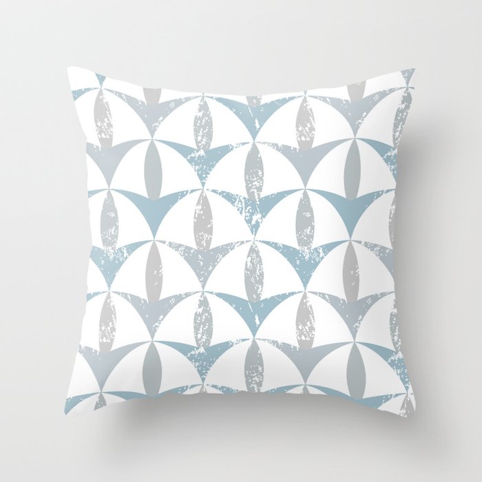 Old Arches Blue Throw Pillow