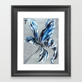 Elegant Tulip Blues Framed Art Print