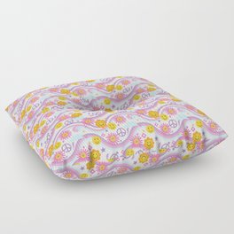 Trippy Rainbows-Psychedelic Pattern Floor Pillow