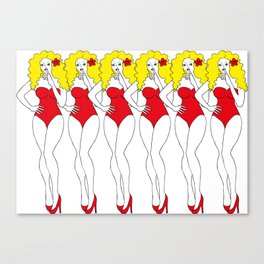 blonde girls Canvas Print