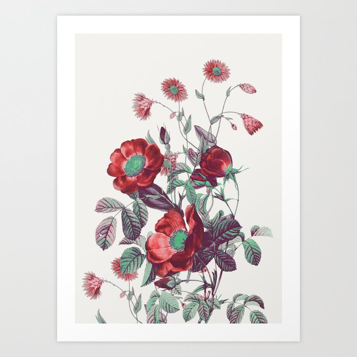 red flowers Art Print