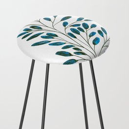 Blue Branch Counter Stool