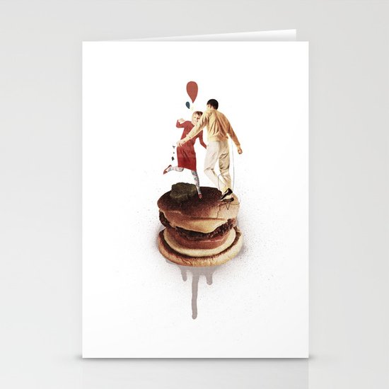 These Burgers Are Crazy II | Collage Stationery Cards