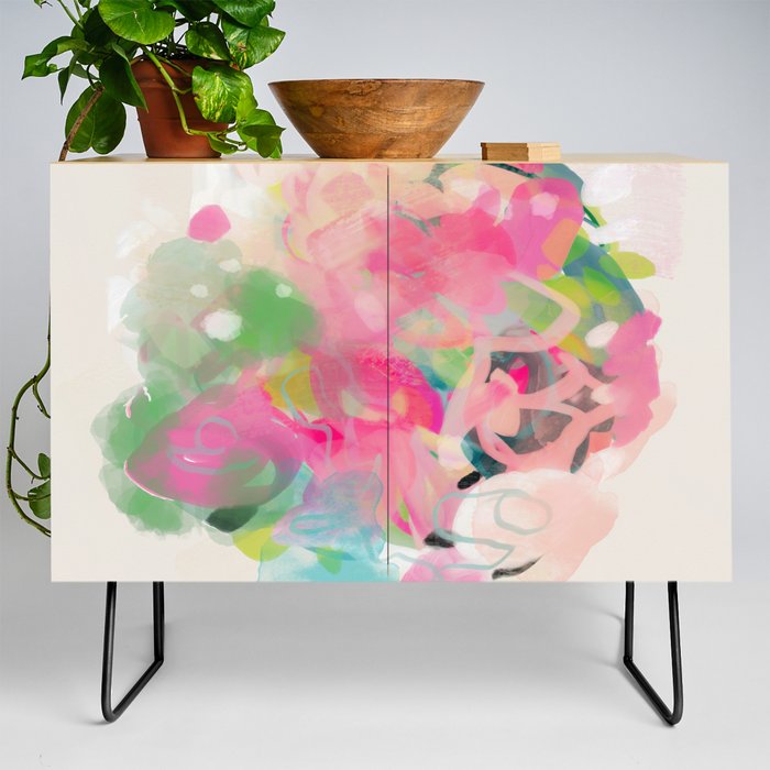 floral abstract bouquet Credenza