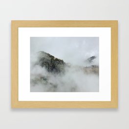 Misty mountains  Framed Art Print