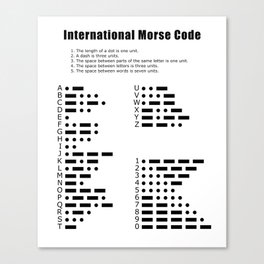International Morse Code Canvas Print